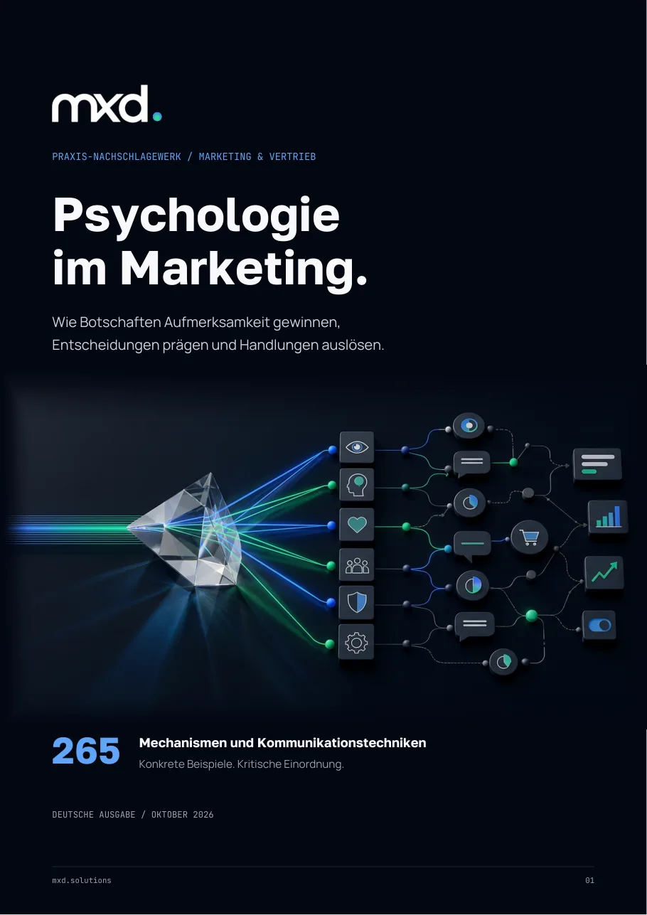 Titelseite des Praxis-Nachschlagewerks Psychologie in Marketing und Vertrieb