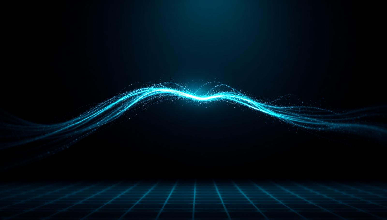 Abstract blue grid structure with green connecting nodes, symbolising a binding agreement between marketing and sales