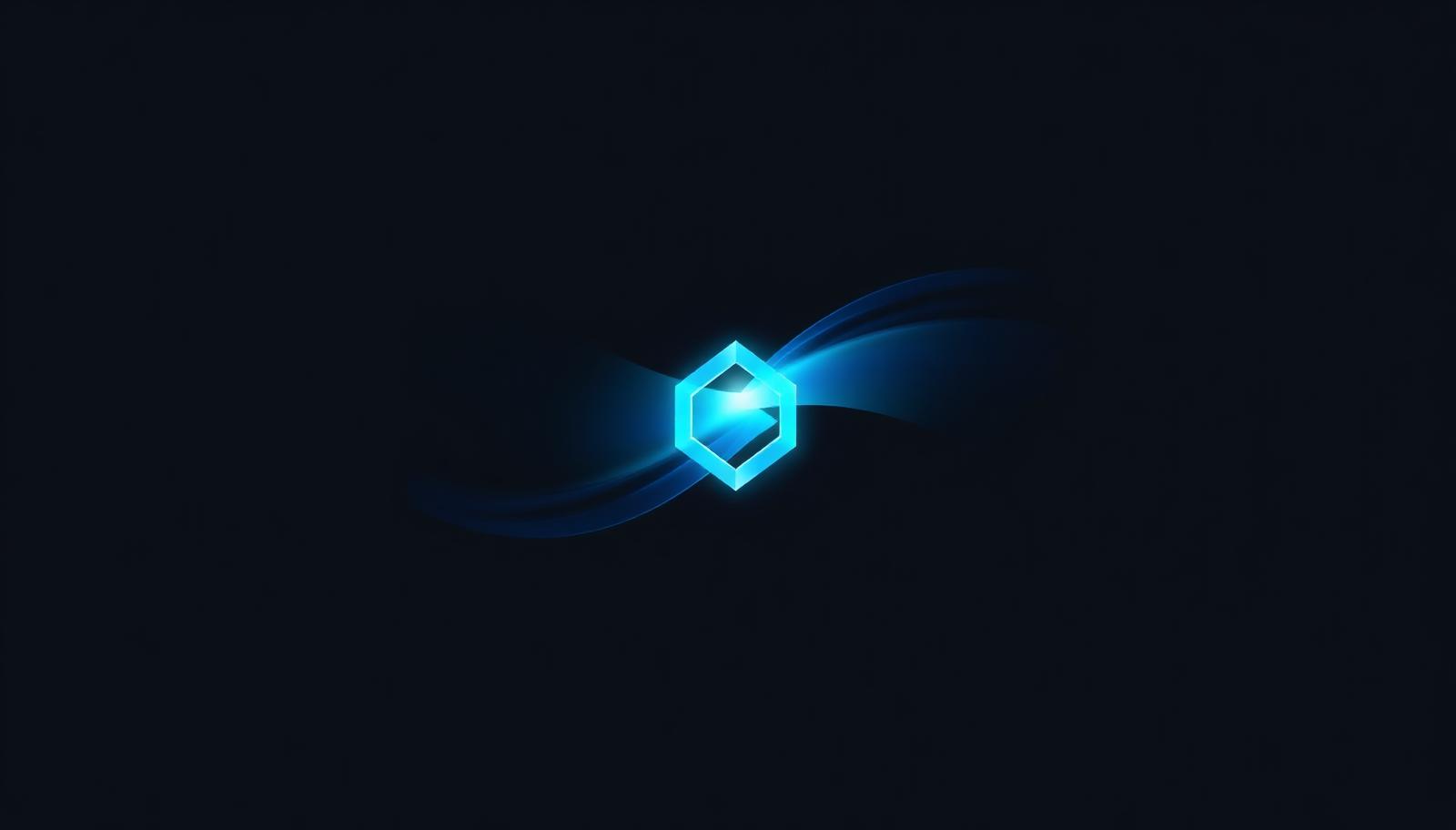 Abstract blue shapes symbolising the interlock of marketing and sales